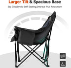Overmont 2-Pack Oversized XL Camping Chairs - 500 lb Support