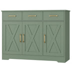 HOSTACK Kitchen Buffet Cabinet with Storage, Sideboard Coffee Bar, White