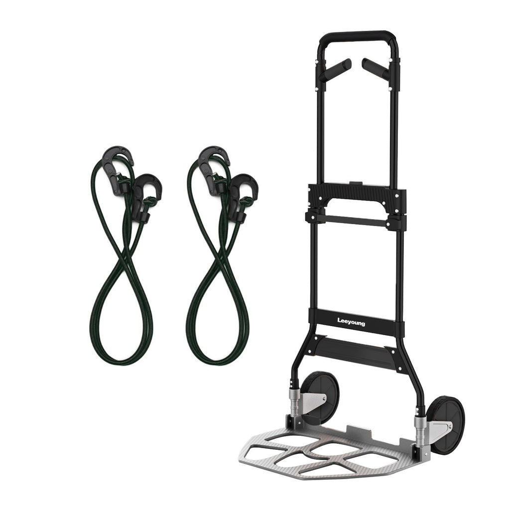 Leeyoung Folding Hand Truck Dolly 375lbs Aluminum Frame Large Platform