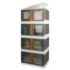 Storage Box, Plastic Cabinet, 8.4 Gals (32L) Each One, 4 Packs