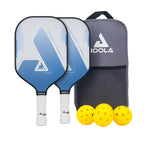 JOOLA Pickleball Paddles Set of 2 – Multiple Colors - Reinforced Fiberglass Surface – Lightweight, Durable, Beginner-Friendly Racket Design – Set Includes Balls & Bag – USAP Approved