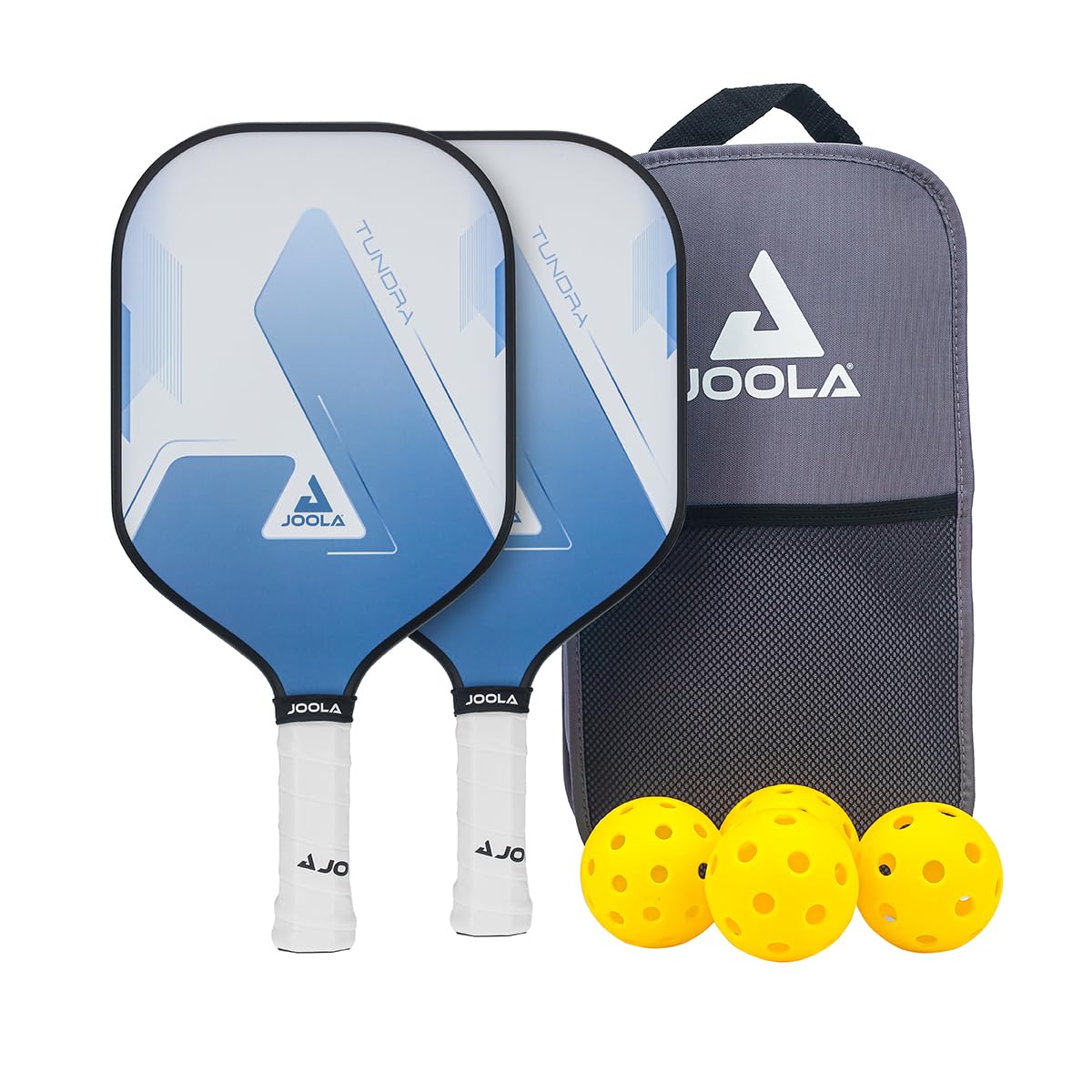 JOOLA Pickleball Paddles Set of 2 – Multiple Colors - Reinforced Fiberglass Surface – Lightweight, Durable, Beginner-Friendly Racket Design – Set Includes Balls & Bag – USAP Approved