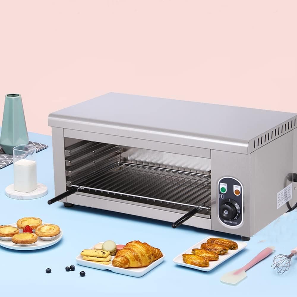 Commercial Electric Cheese Melter, Countertop Grill BBQ Counter for Restaurant for Melt Cheese, Toast Sandwiches, and Grill Steaks 2000W (US Stock)