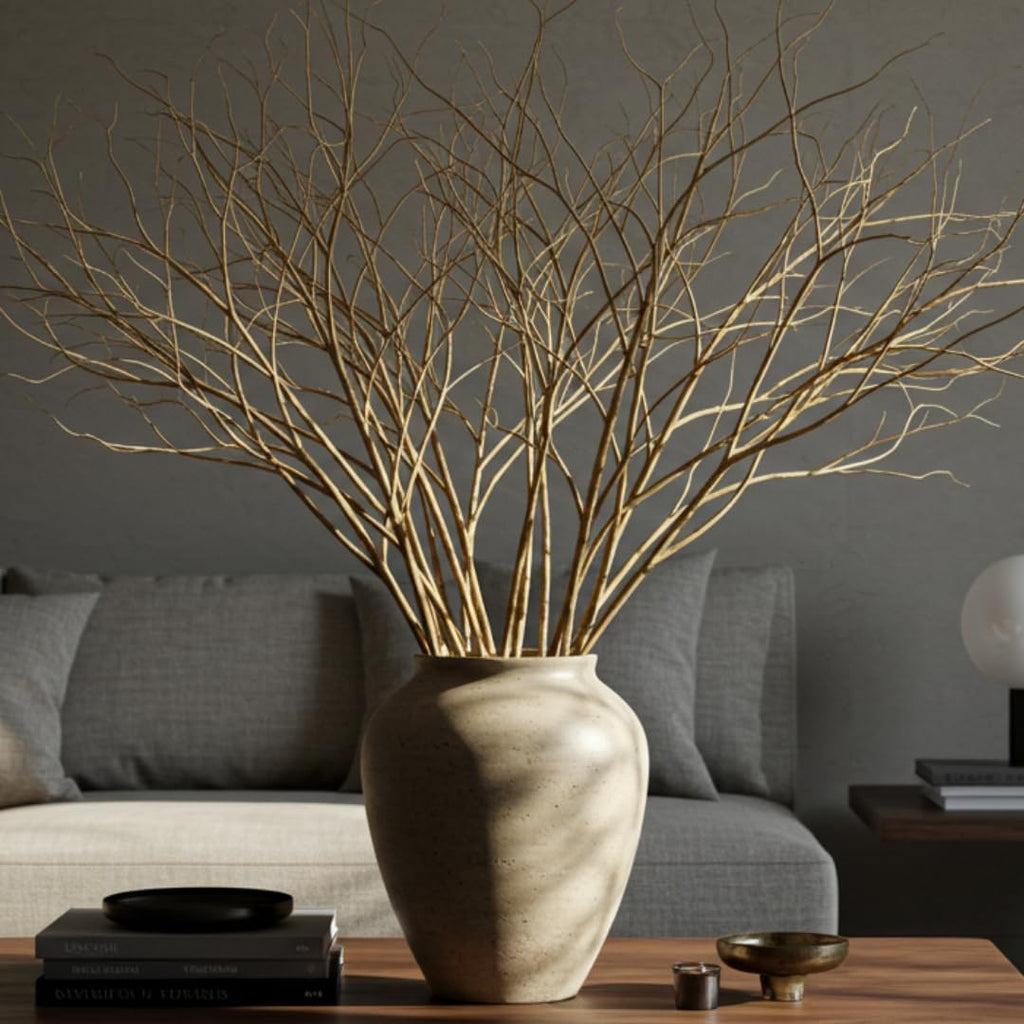 CZ Grain Natural Curly Willow Branches for Decor, 16-24 Inches Long - Wedding Centerpieces, Christmas Decorations, Floral Arrangements, Wreathmaking & Craft Projects (50 Curly Branches)