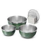 Caraway 6-Piece Stainless Steel Mixing Bowl Set with Glass Lids