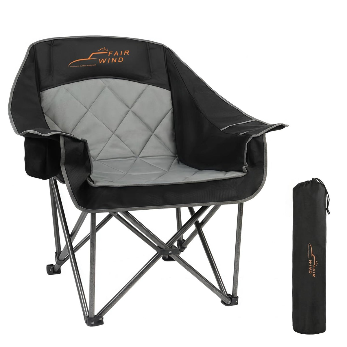 FAIR WIND 2 Pack XL Oversized Padded Camping Chair Heavy Duty for Adults