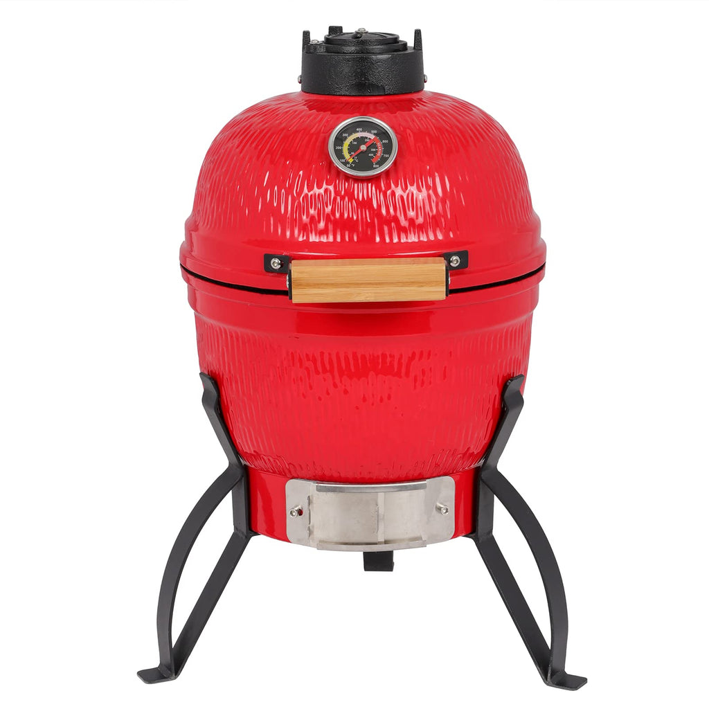 VINGLI 13" Kamado Grill Charcoal Grills Portable Barbecue Grill BBQ Kettle Stand Lid Perfect for Outdoor Camping Patio Backyard Picnic