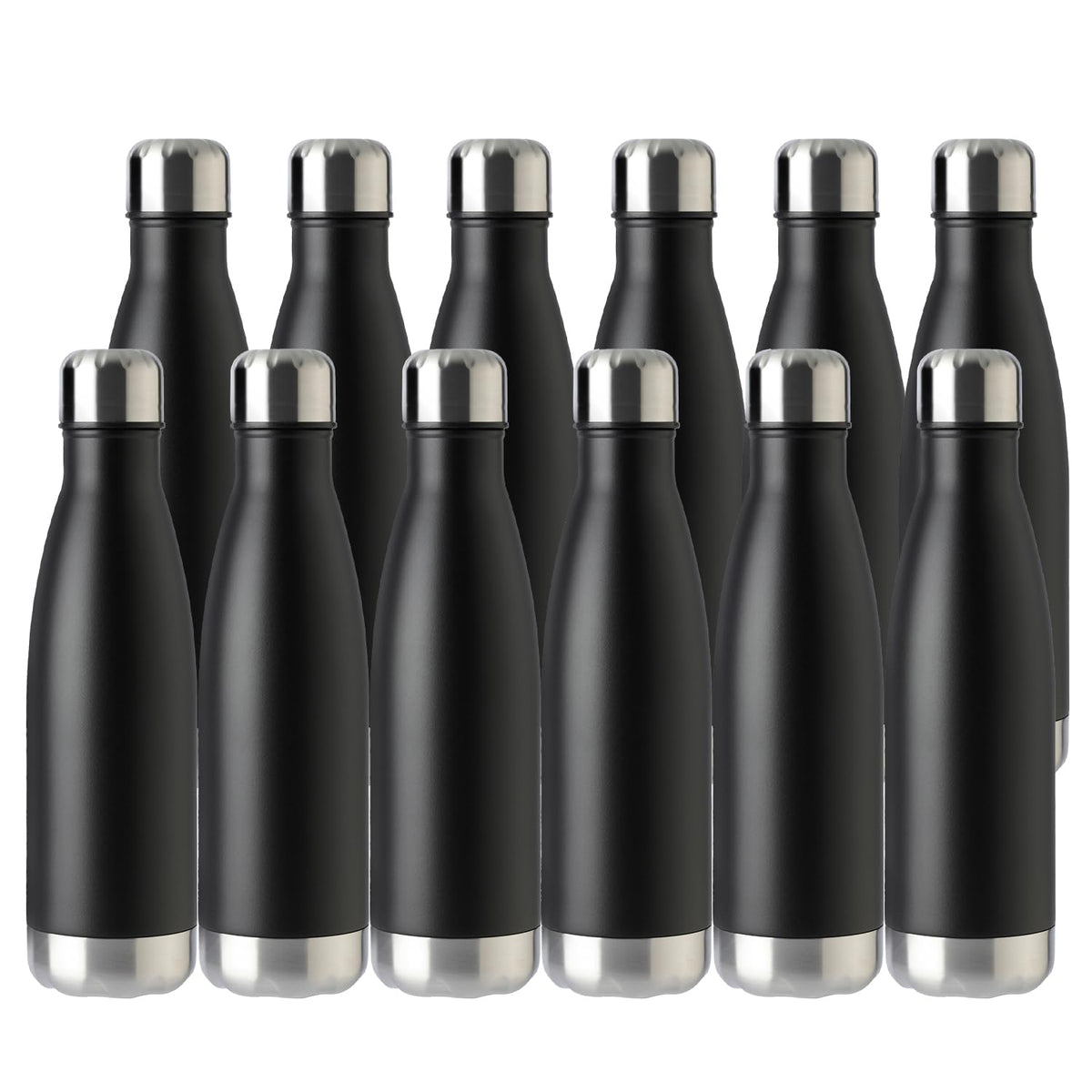 MEWAY 17oz Sport Water Bottle Vacuum Insulated Stainless Steel Sport Water Bottle Leak-Proof Double Wall Cola Shape Water Bottle,Keep Drinks Hot & Cold (colorful，12 Pack)