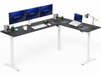 VIVO Black 63 x 55 in Corner Standing Desk, DESK-E3CTB