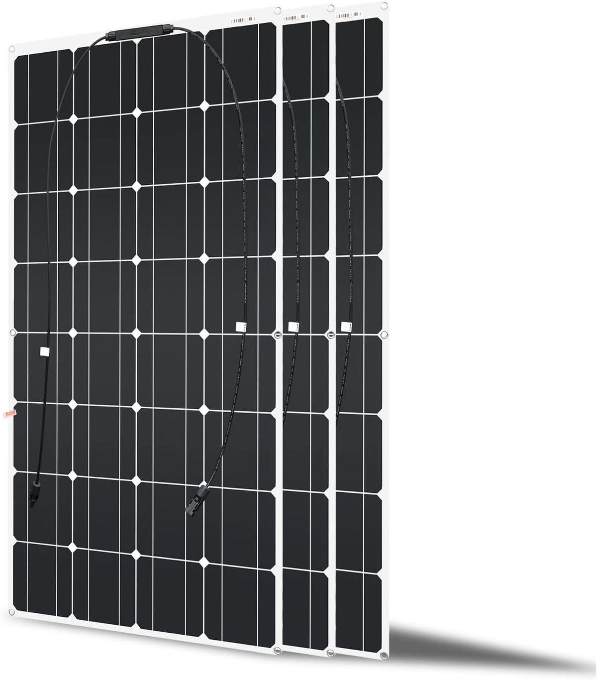 300W Flexible Solar Panel (3pcs 100w) 24V/12V Solar Panel Monocrystalline Silicon Photovoltaic Solar Charger is Suitable for RV Yacht Camping and Other Uneven Surfaces