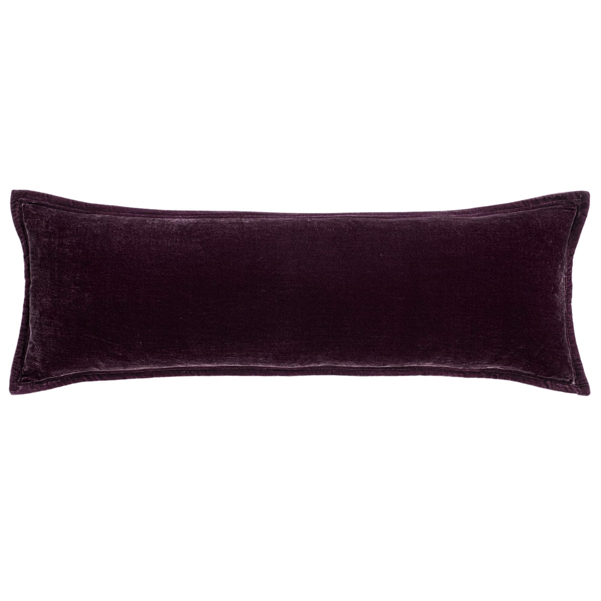 HiEnd Accents Stella Faux Silk Velvet Green Ochre Long Lumbar Pillow
