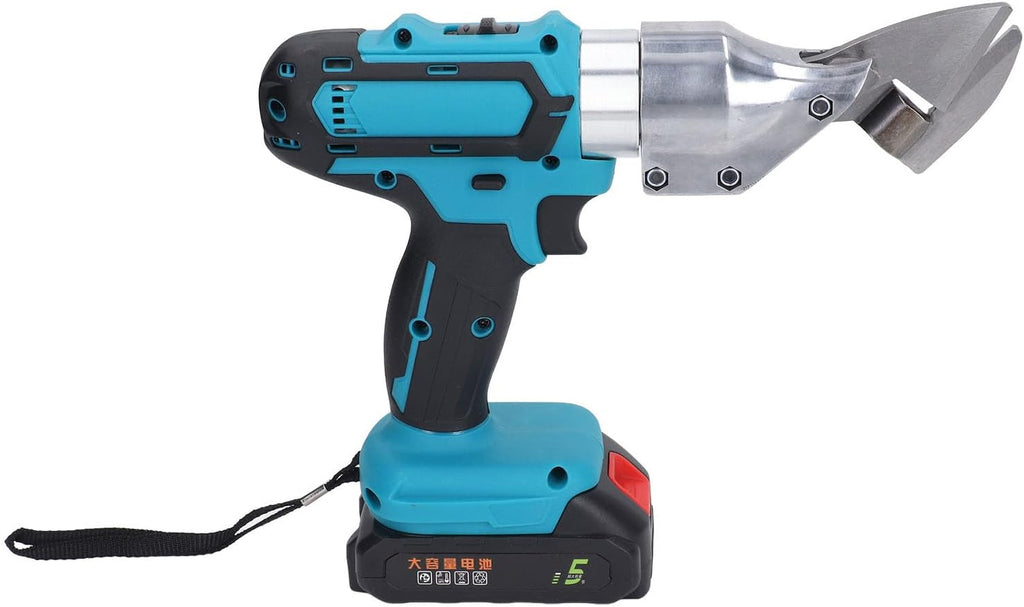 Cordless Electric Scissors High Speed Rotating Head 21V Lithium Battery Scissors for Metal Cutting (US Plug)