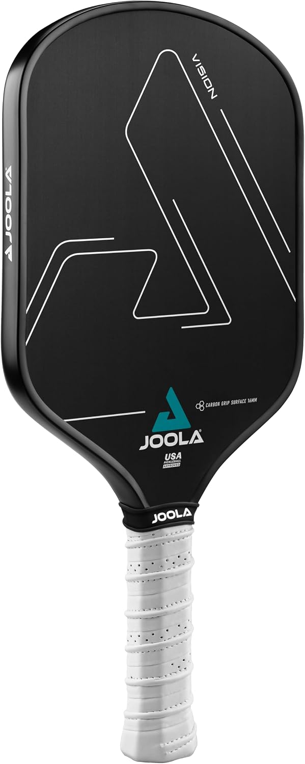 JOOLA Vision Pickleball Paddle with Textured Carbon Grip Surface Technology for Maximum Spin and Control with Added Power - Polypropylene Honeycomb Core Pickleball Racket 16mm