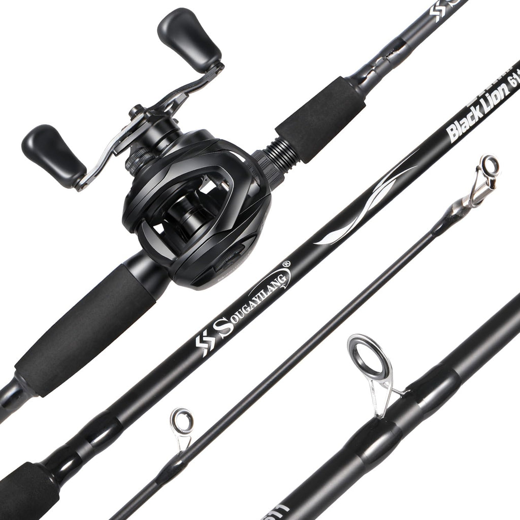 Sougayilang 2-Piece Baitcasting Rod and Reel Combo