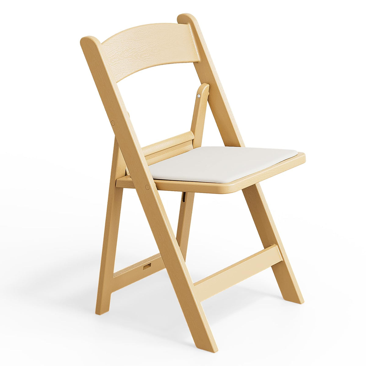 VINGLI Resin Folding Chairs with Cushion, Foldable Plastic Chair with Comfortable Padded Seats, Perfect for Event Party Indoor Outdoor, White, 8 PC