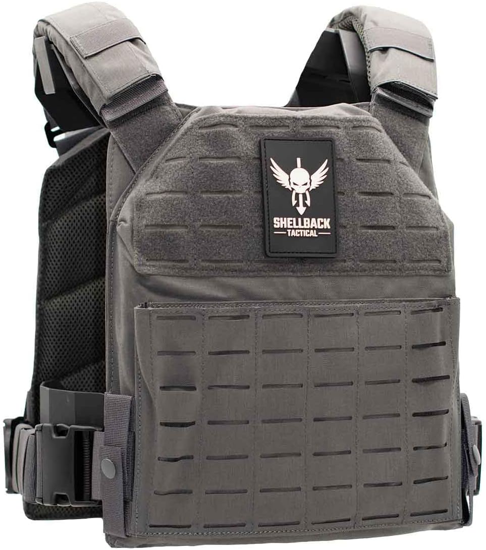Shellback tactical Physical Fitness Training Vest – Adjustable Weighted Workout Vest for 10x12 Training Plates