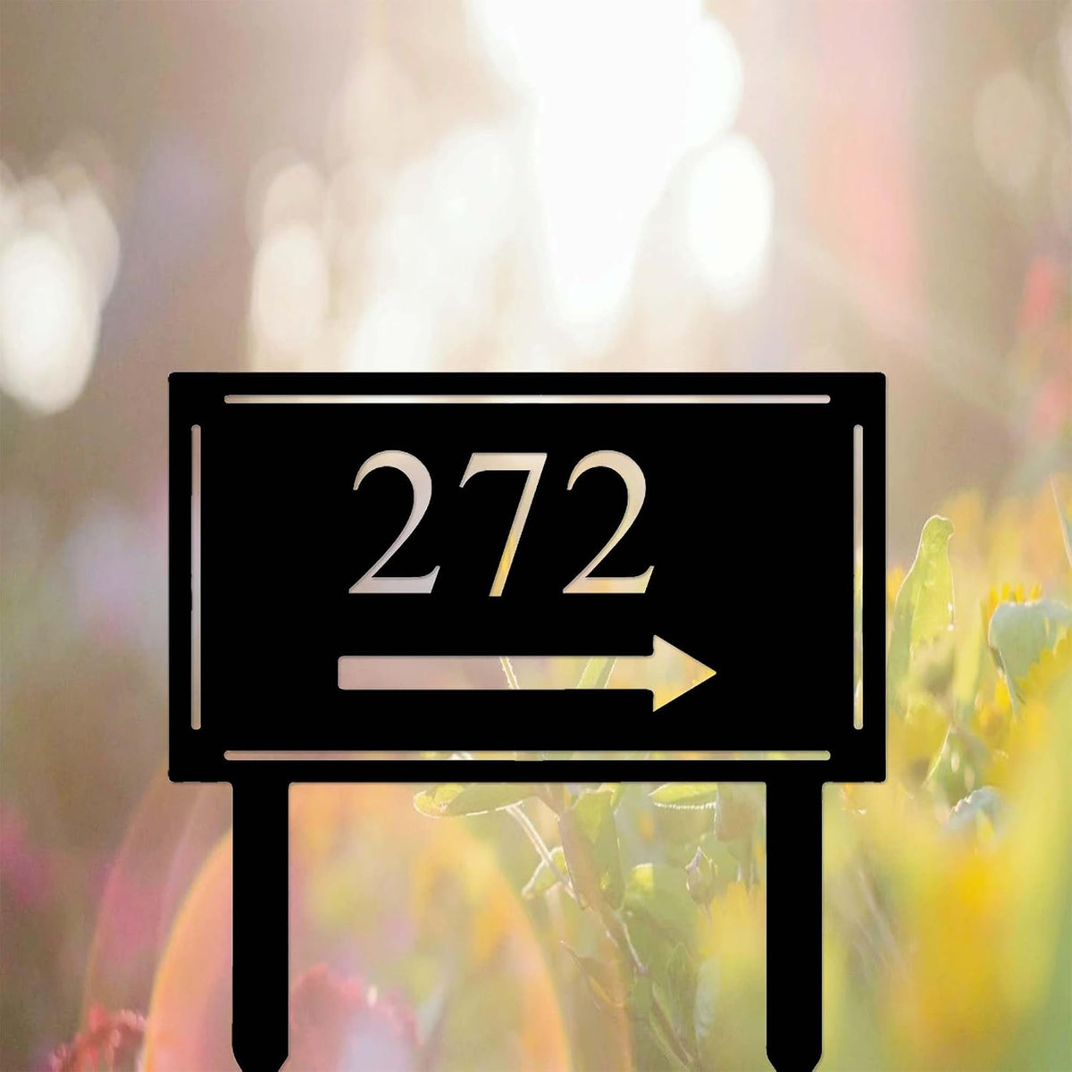 Custom Metal Lawn Address Sign with Stakes Personalized Address Yard Stake House Numbers for Yard Driveway House Number Yard Sign Address Number Sign Front Door Garden Stake Yard Decor