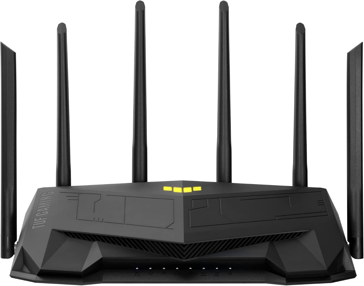 ASUS TUF Gaming WiFi 6 Router (TUF-AX6000) -Dedicated Gaming Port, Dual 2.5G Port, 3 Steps Port Forwarding, Extendable Router with AiMesh (Renewed)