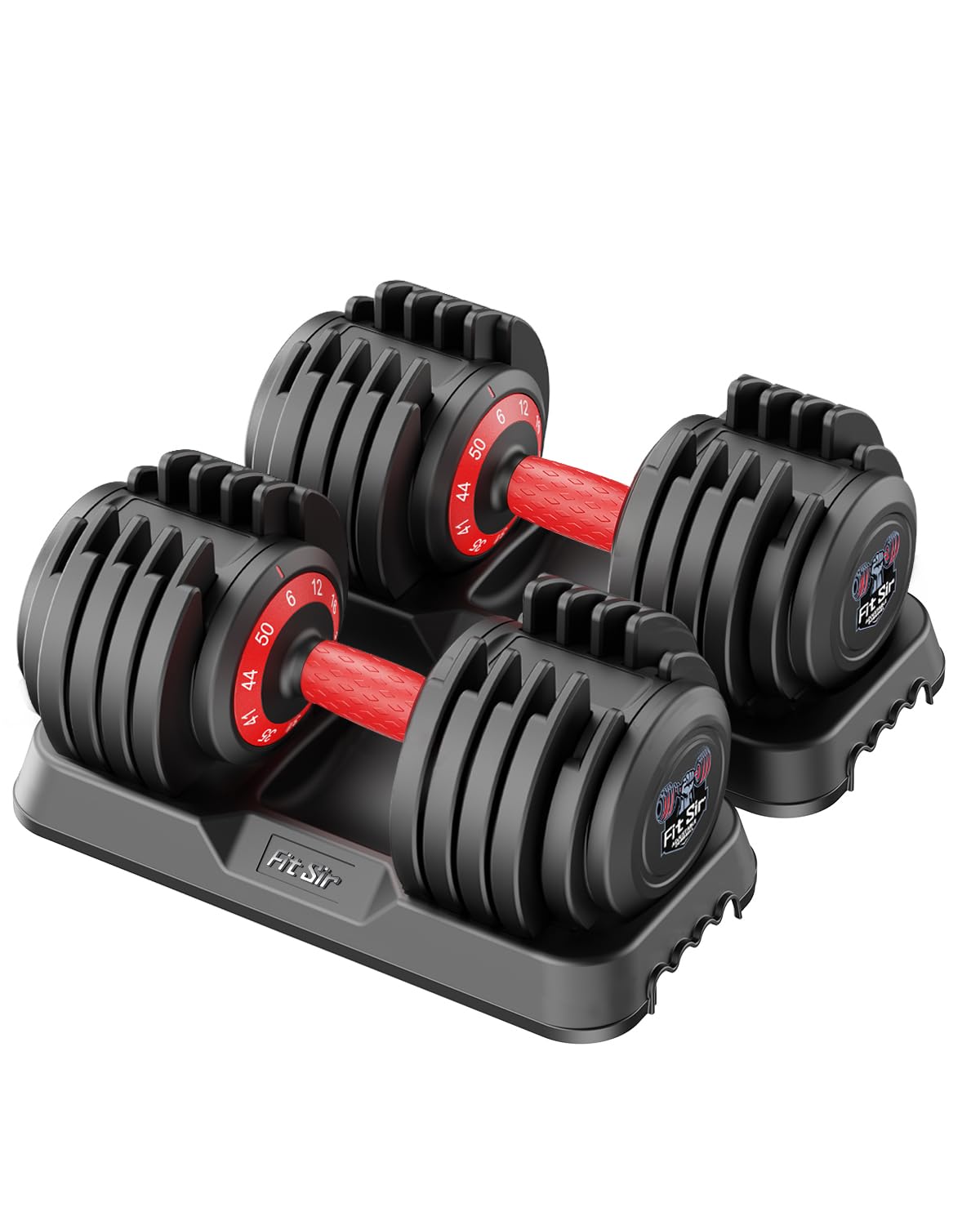 Adjustable Dumbbell Set, 10-in-1 25LB/50LB/90LB Ajustable Dumbbells with Safe Locking System, Enclosed Storage Tray, 1 Sec Fast Adjustment, Comfortable Non-Slip Textured Grip, Suitable for Home Gym Workouts Men and Women