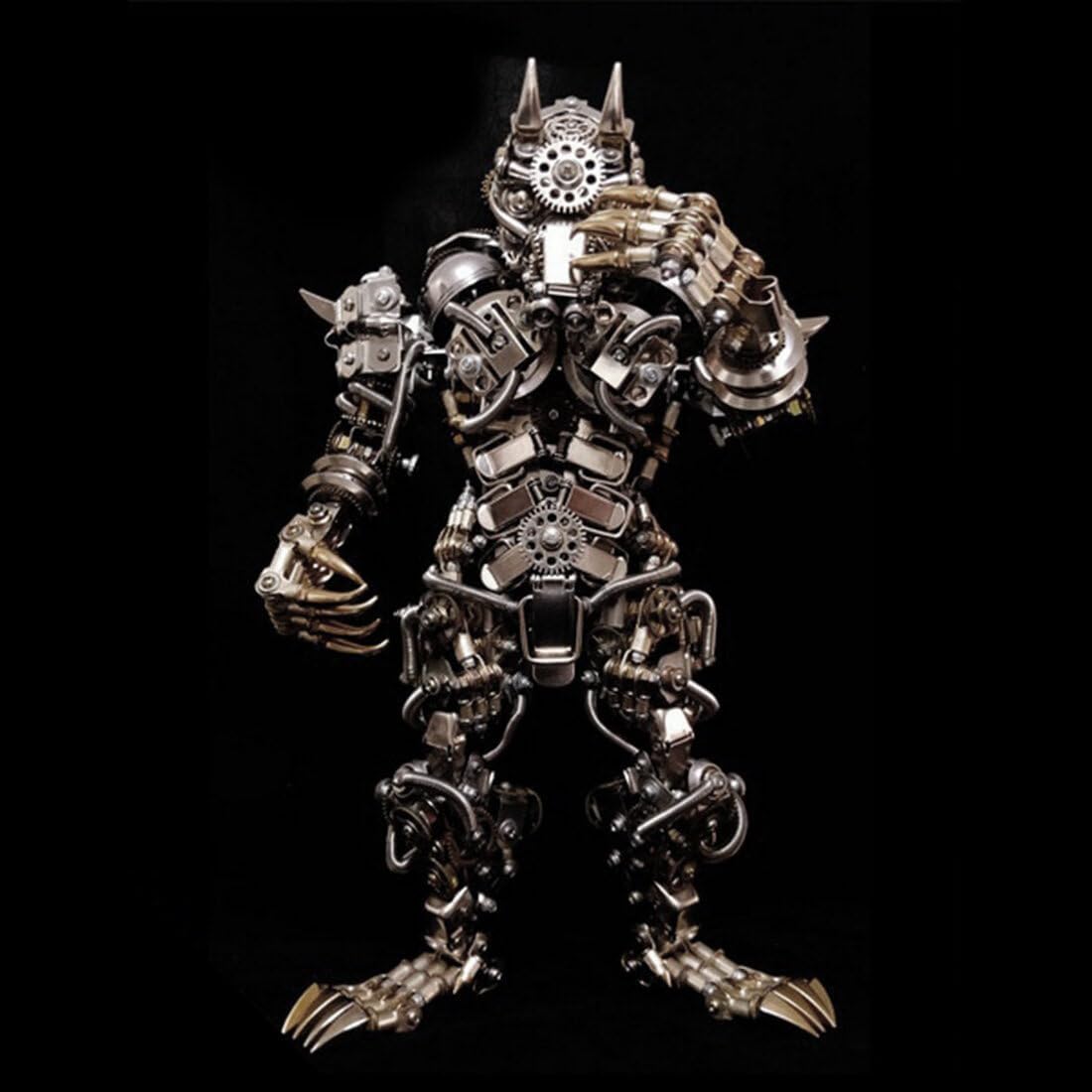 3D Metal Puzzle Werewolf Model Kit, 2000PCS DIY Assemble Steampunk Mechanical Hyperrealistic Werewolf Model, Creative Handcrafted Metal Art Craft Desktop Display & Decoration for Adults