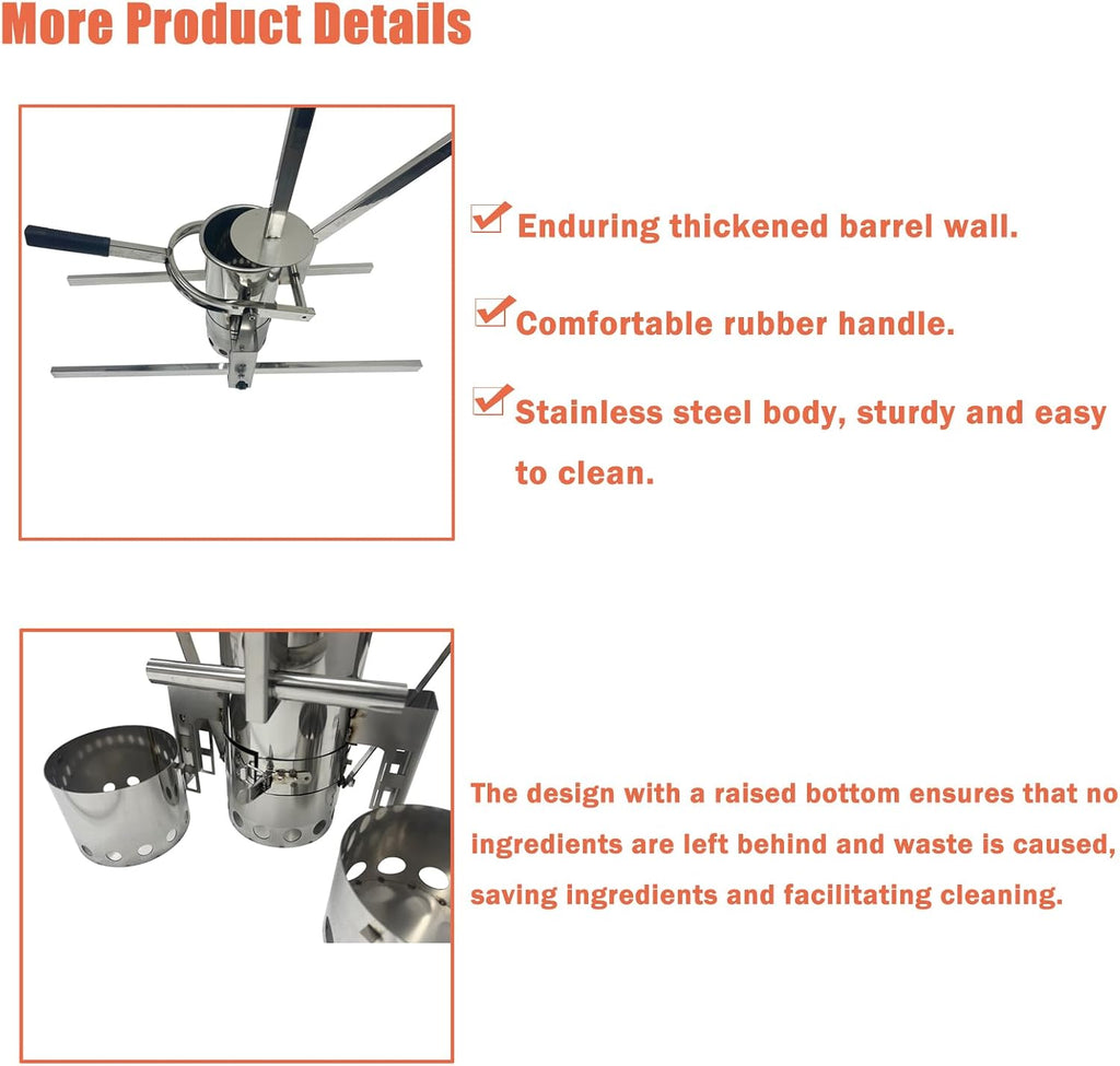 Manual Meatball Forming Machine 5" Barrel Diameter
