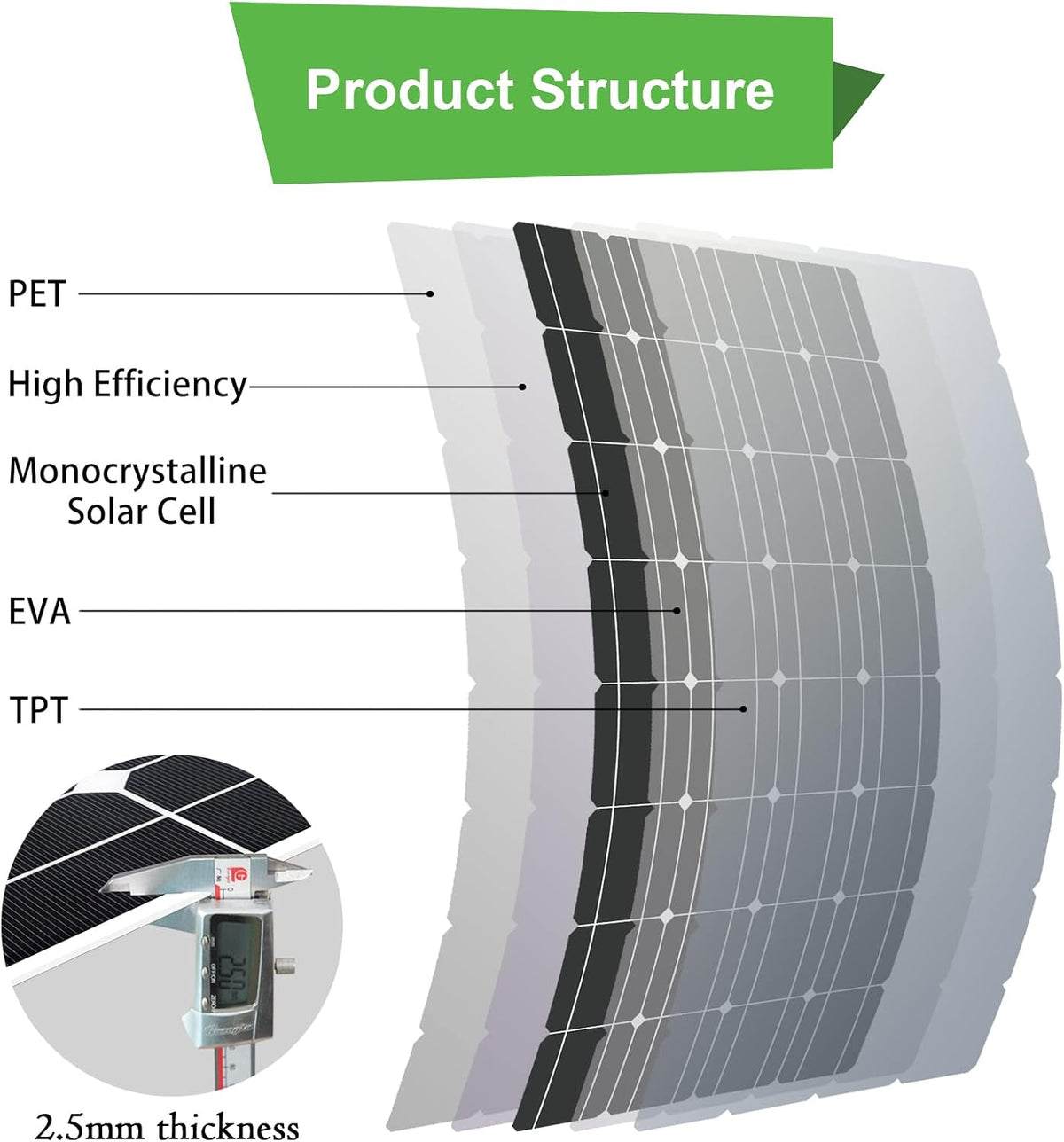 400W Solar Panel Semi Flexible (4pcs 100W) Mono Solar Module for Garden Shed, Camping, Mobile Home, Ideal for 12v Car Battery