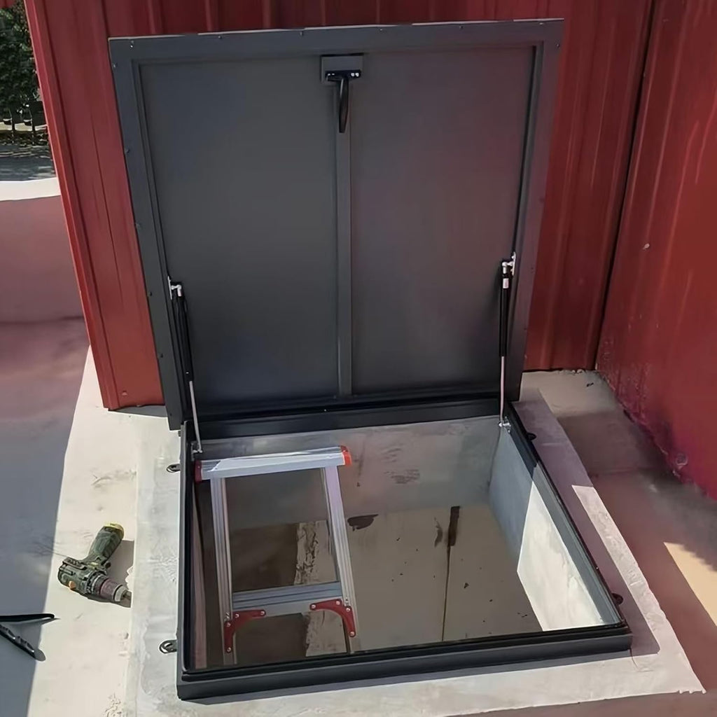 Roof Hatch 24x36/ 24x24/ 26x26/ 22x22/ 36x48 in Roof Access Hatch, Attic Stairs Outlet Hatch Lid Door, Cellar Vent Access Door with Rubber Seal Strip(17x24in - 43.2x61cm)