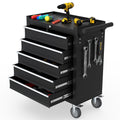 7-Drawer Rolling Tool Chest, Tool Box with 4 Wheels and Drawers, High Capacity Detachable Mobile Tool Storage Cabinet for Garage, Workshop, Mechanics and Repair Room (Black)