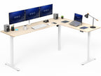 VIVO Black 63 x 55 in Corner Standing Desk, DESK-E3CTB