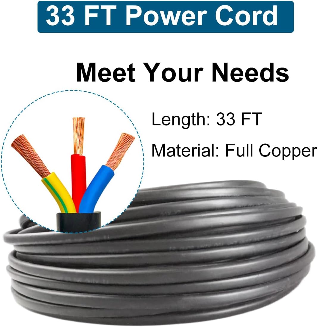 2" Deep Well Submersible Pump, 1/2 HP 110V Deep Well Pump with 33FT Cord