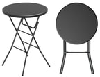 32" Round Folding Table, HDPE Top & Metal Frame, 2 Pack, White