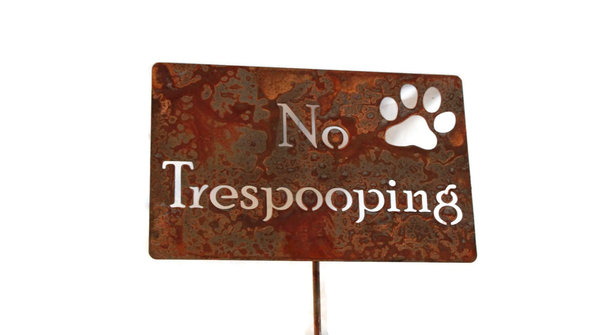Funny Garden Stake 20 to 33 Inches Tall (No Pesticides Please, XL 33" Tall)
