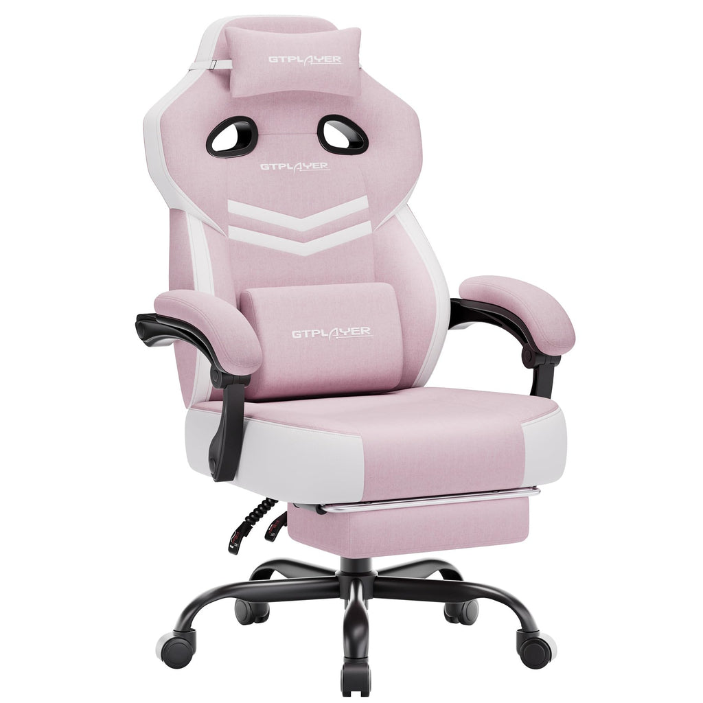 GTPLAYER Big & Tall Gaming Chair, Wide Seat with Footrest, Charcoal