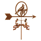EZ Vane Steel Cardinal Bird Weathervane with Wind Cups — Post Mount