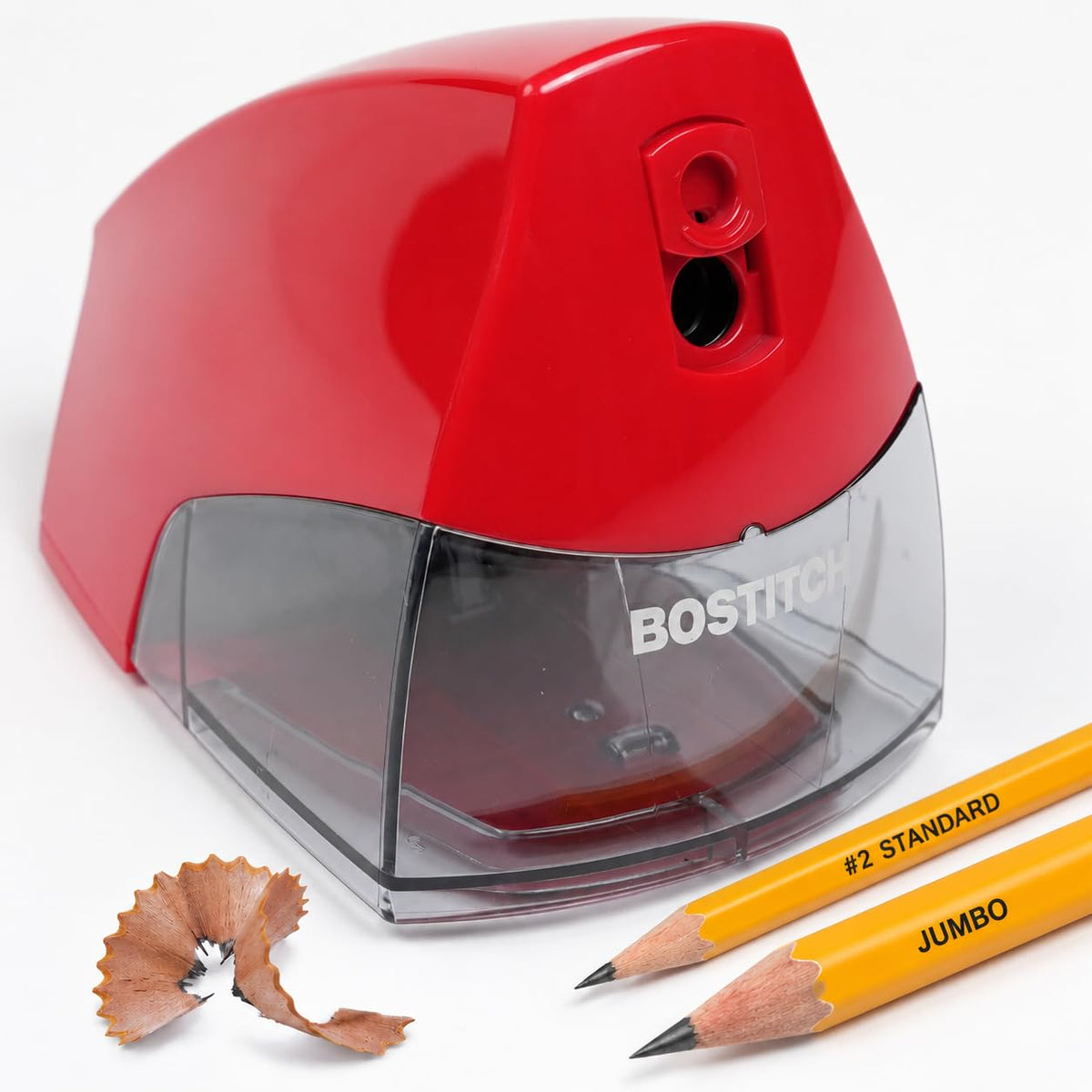 Bostitch Office Electric Pencil Sharpener for Classroom & Desk Use, Heavy-Duty Stall-Free Motor, High-Capacity Shavings Tray, Blue (Pack of 6)