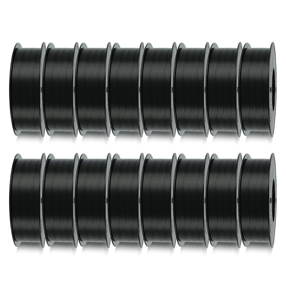 Kingroon 16KG PLA Filament Bundle 1.75mm 3D Printer Filament Multicolor Pla Filament Bulk for Most 3D Printer, Dimensional Accuracy +/- 0.02 mm, 1kg Spool,16 Rolls,16 Colors