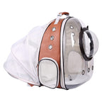 Expandable Cat Carrier Backpack with Catnip Toys, Backpack for Cats Kitten Small Puppy, Airline Approved Cat Bubble Backpack, Space Capsule Astronaut Carrier… (RED BP&Toy, Back Extension)