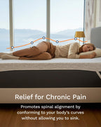 Viscosoft 3 Inch Memory Foam Mattress Topper Queen - Pain & Pressure Relief