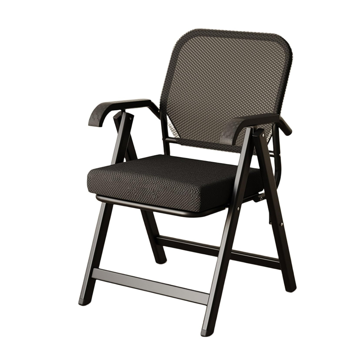 Padded Folding Chairs,folding Chairs Decompression Spine Protection,black Folding Office Chair With High Rebound Cushion,folding Chair For Meeting Room,office,Chess Room,home Load-bearing 150kg ( Colo