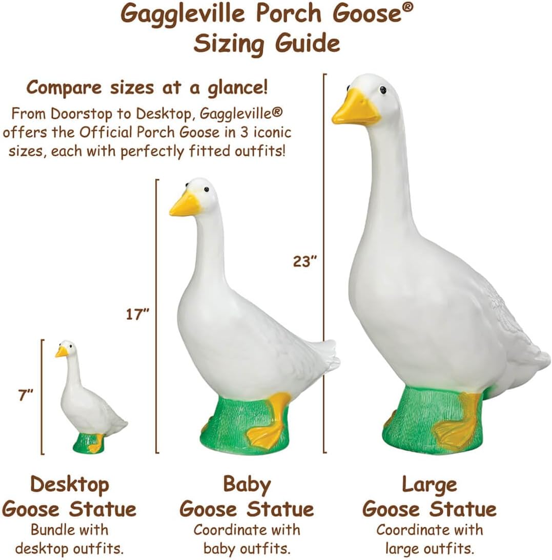 Fox Valley Traders Official Gaggleville All Seasons Goose Outfit Bundle - Includes 7 Seasonal | Outfits, Fits Large 23" H Statue