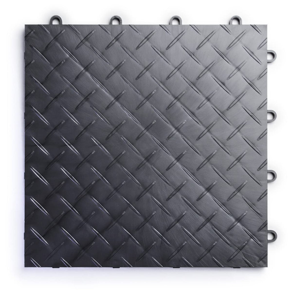 SnapLock RaceDeck Diamond 12"x12" Interlocking Garage Tiles, 24pk, White
