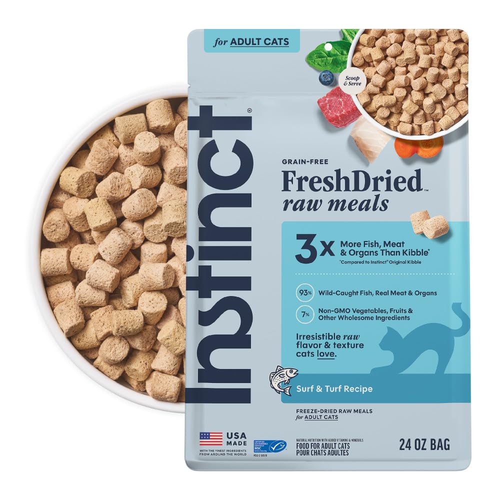 Instinct Freeze Dried Raw Meals, Natural Cat Food, Chicken, 25 oz. Bag