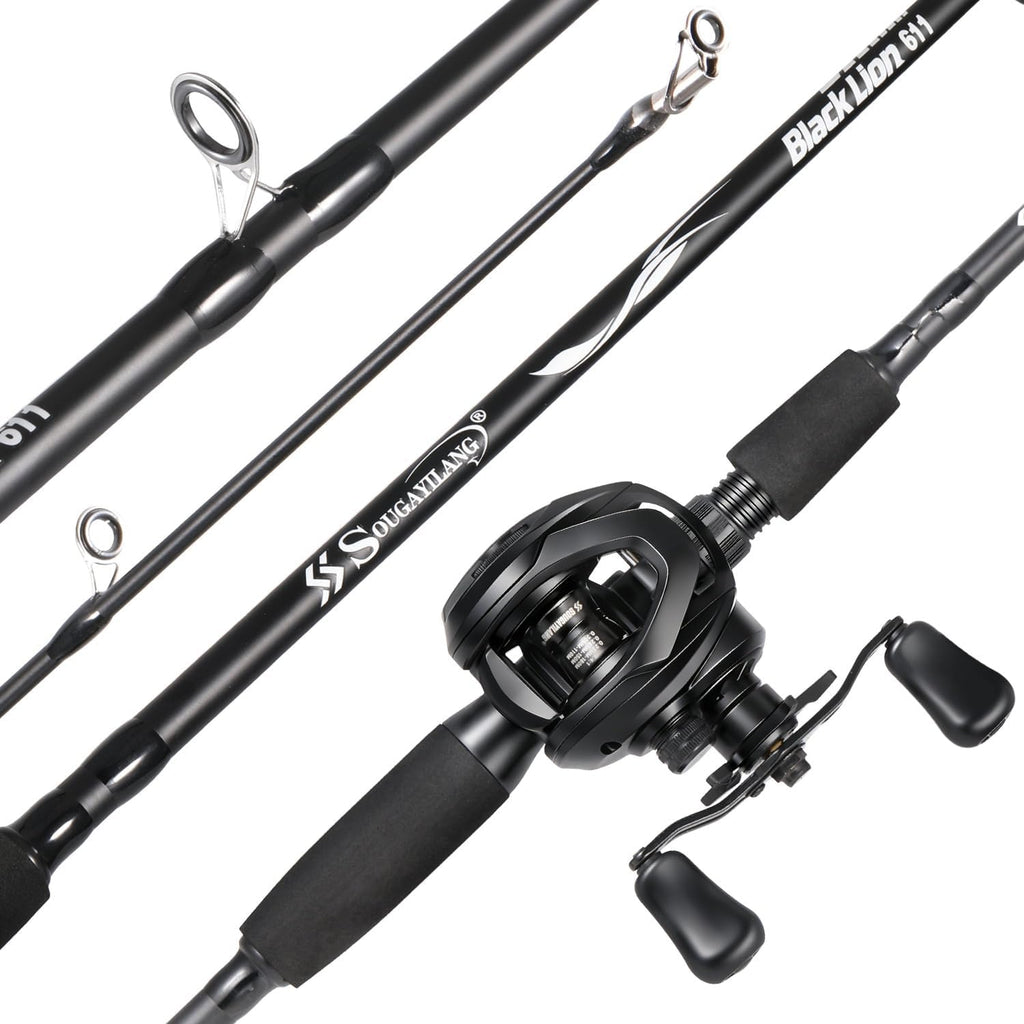 Sougayilang 2-Piece Baitcasting Rod and Reel Combo