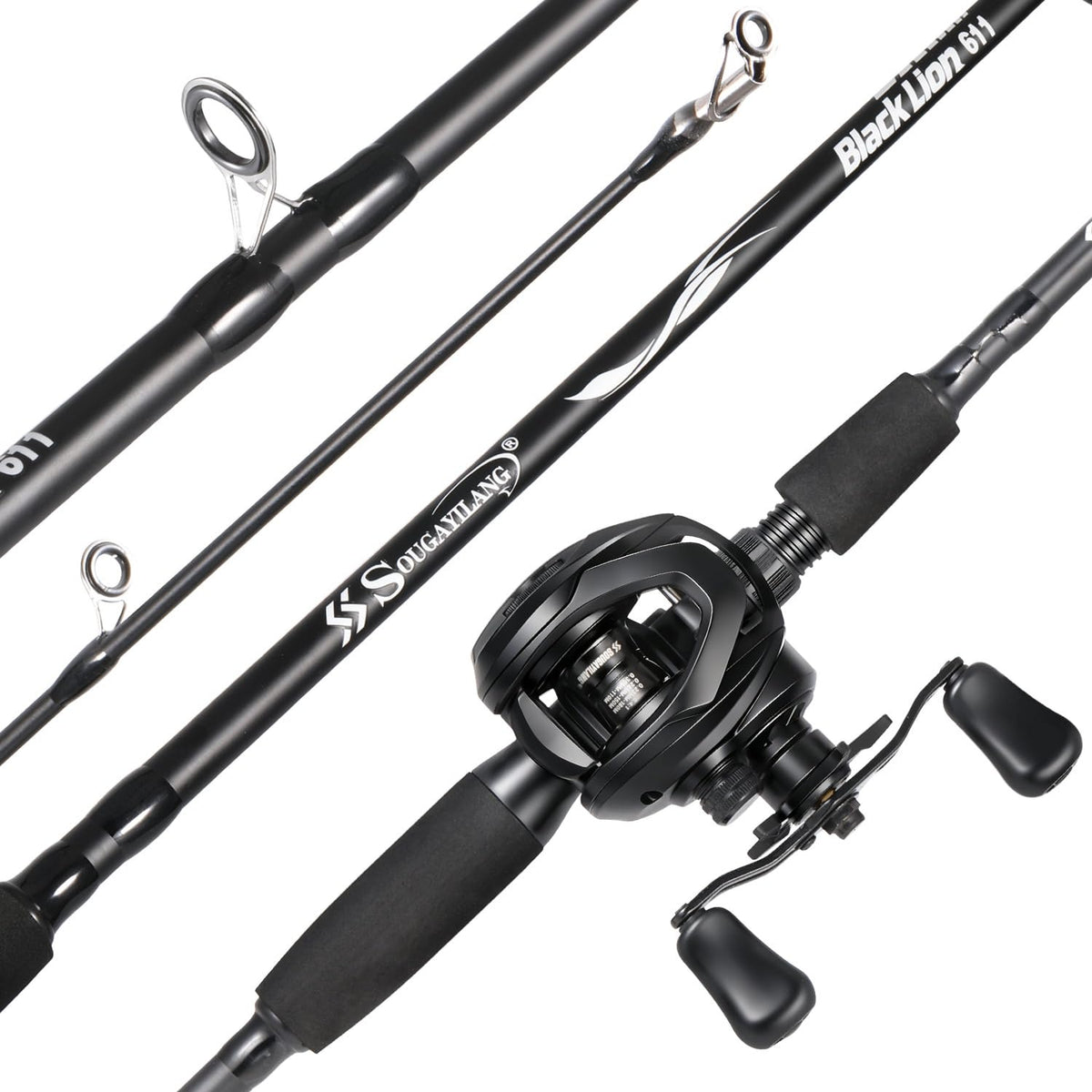 Sougayilang 2-Piece Baitcasting Rod and Reel Combo