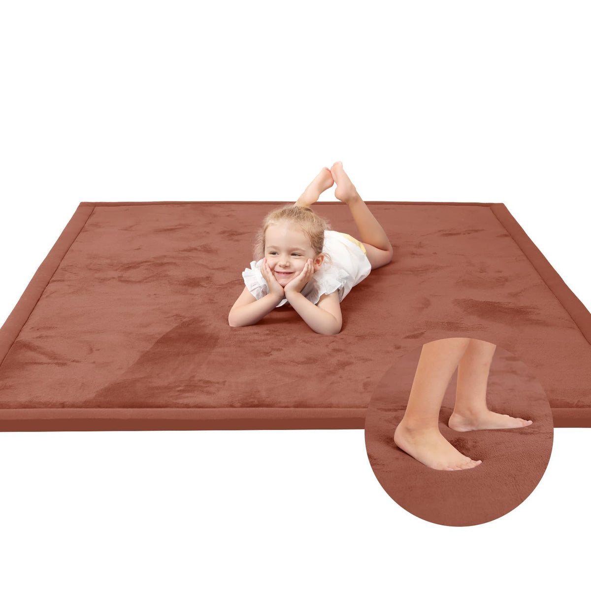 Huloo Sleep Large 1.3" Thick Baby Play Mat for Floor, 79"×59"(Dark Gray)