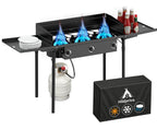 3 Burner Propane Gas Stove with Dustproof Cover