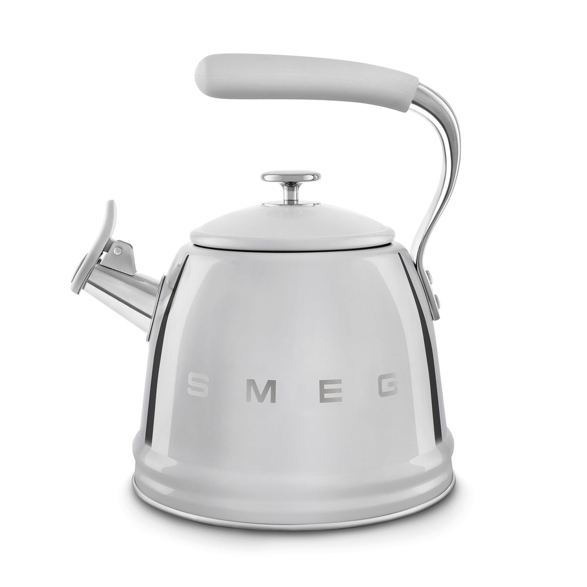SMEG Stovetop Whistling Kettle – 50s Retro Style, 2.3 Liter (10 Cup / 2.4 Quart) Stainless Steel Tea Kettle with Iconic Design & Whistle – Premium Kitchen Statement Piece-Black