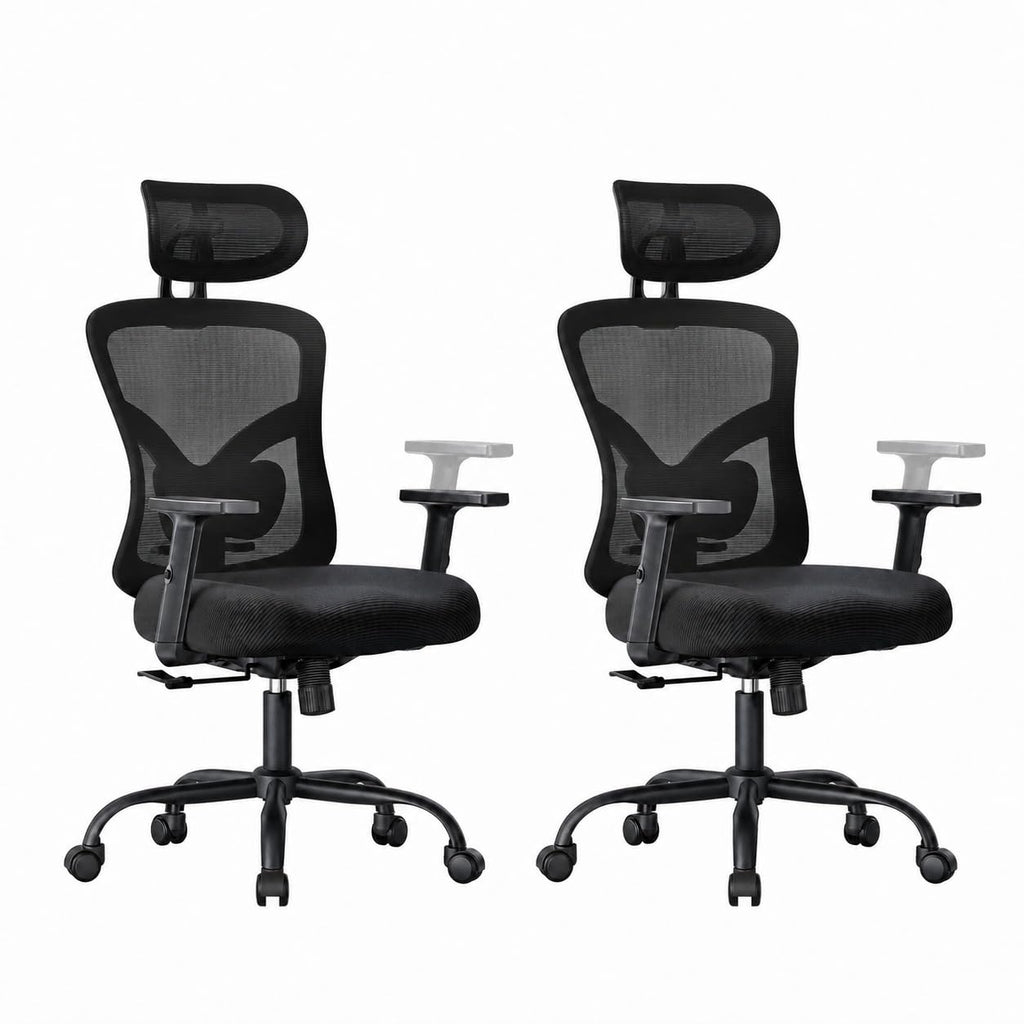 Marsail Ergonomic Office Chair with Lumbar Support and 2D Headrest