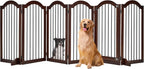 PrimeZone 144" Extra Wide 36" Tall Free Standing Dog Gate Indoor with Door