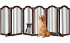 PrimeZone 144" Extra Wide 36" Tall Free Standing Dog Gate Indoor with Door